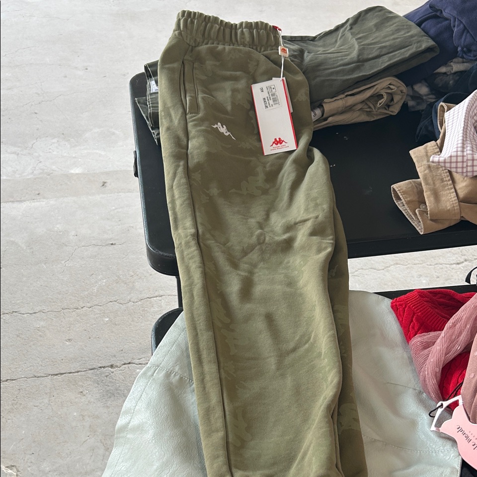 Kappa Mens Green Sweatpants